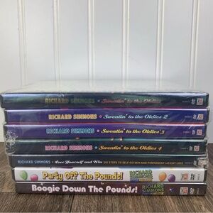 Lot of 7 Richard Simmons Sweatin' to the Oldies 1-4 Plus 3 DVD's NEW